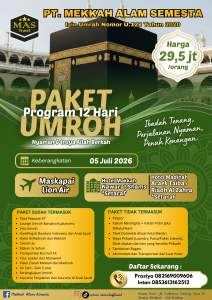 Umrah Mas Travel official Medan berangkat 5 juli 2026